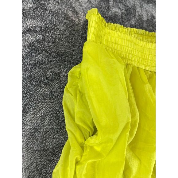 Free People Movement Parachute Balloon Lined Pants Pull On Neon Green S/M *Read - Picture 9 of 15